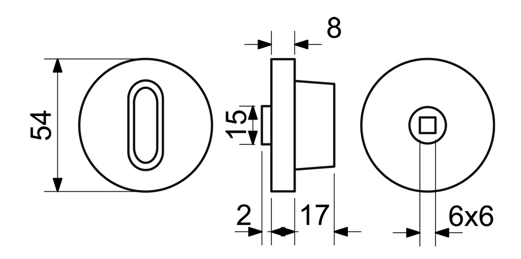 WC ROZET ⧄ 6MM