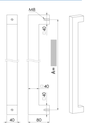 U90°K 01 ⧄ 40/40 ALUMINIUM DEURGREEP - paar