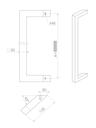 U90°K 01 ⧄ 30/30 ALUMINIUM DEURGREEP - stuk