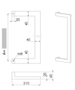 U90°K 01 ⧄ 30/30 ALUMINIUM DEURGREEP - stuk