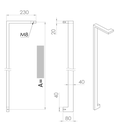 ALUMINIUM DEURGREEP MODEL DK 04 ⧄ 30/30 - paar (kopie)