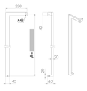 ALUMINIUM DEURGREEP MODEL DK 06 ⧄ 40/20 - paar