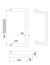 U90°K 01 ⧄ 30/30 ALUMINIUM DEURGREEP - stuk
