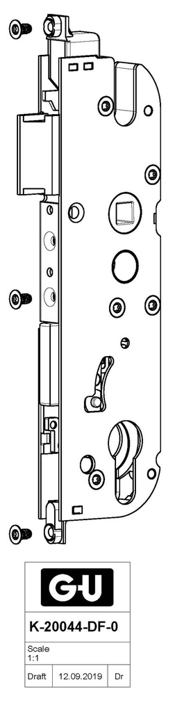 GU-SECURY XA HOOFDSLOTKAST AUTOMATIC AS 92MM LOS
