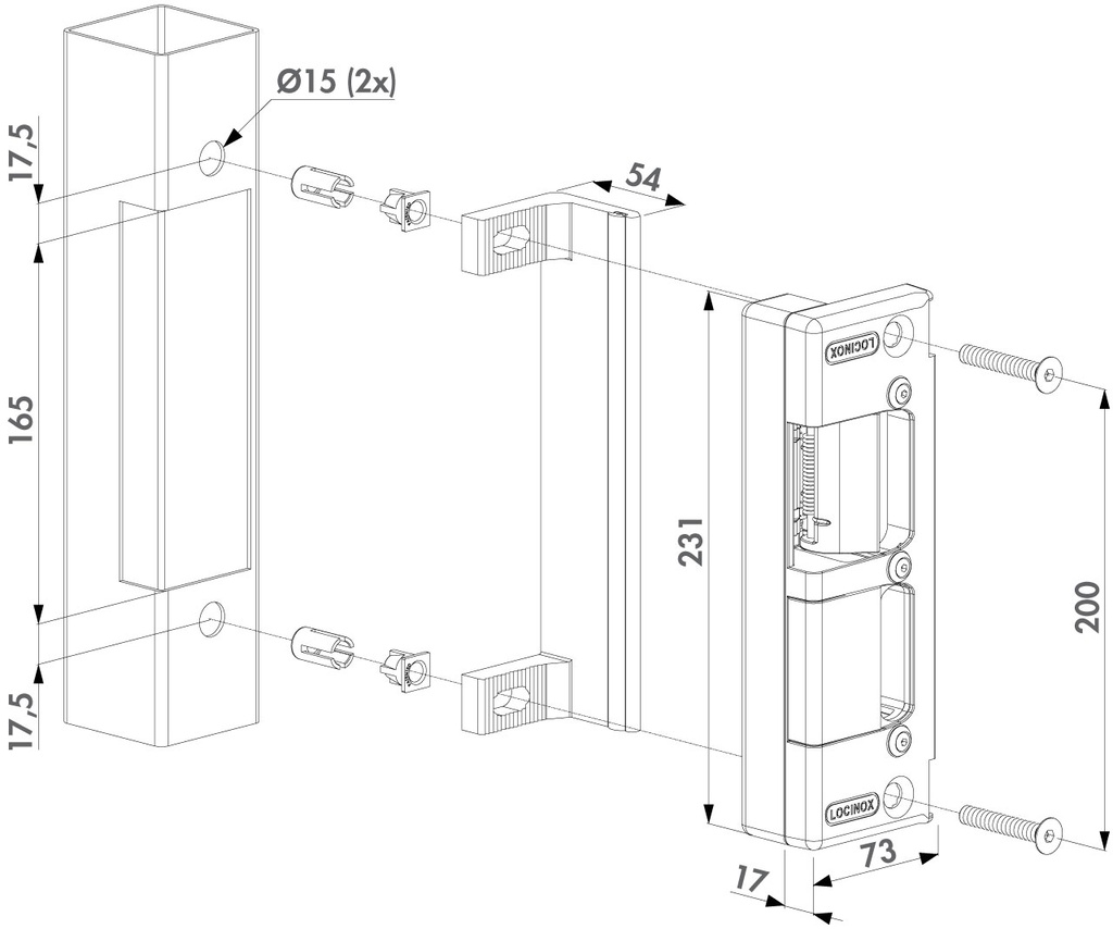 LOCINOX ELEKTRISCHE SLOTVANGER