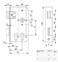AMF 142D  VOOR DUBBELE EURO PROFIELCILINDER