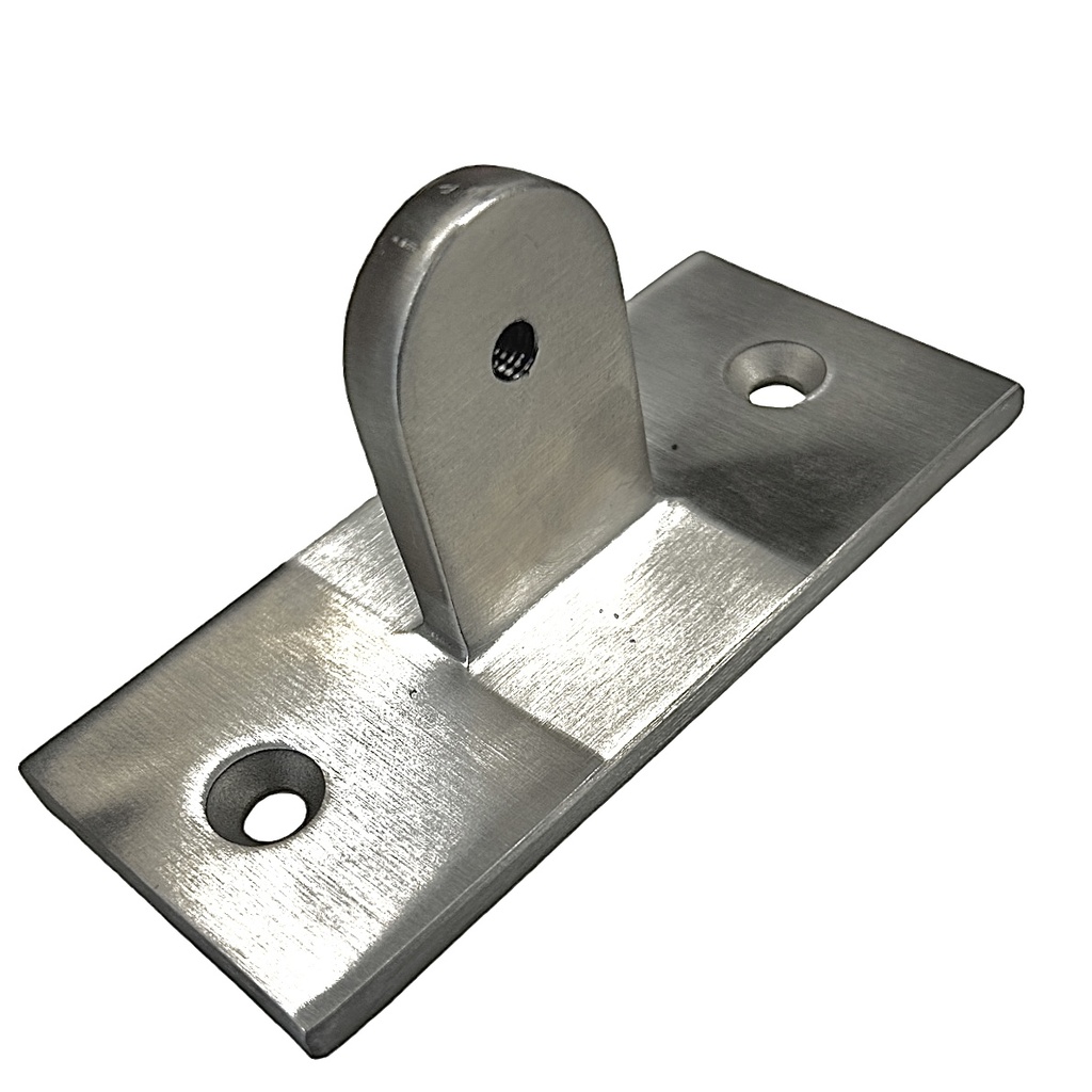 [1999.0529.16.1] DIPANOX TZUWI INOX DESIGN KOPPELING: VOETPLAAT RECHTHOEKIG 1B (Ø 28)