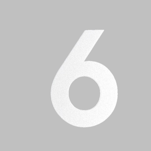 [FUJI-50-WIT-6] FUJI HUISNUMMER & -LETTER (50, Wit, 6)