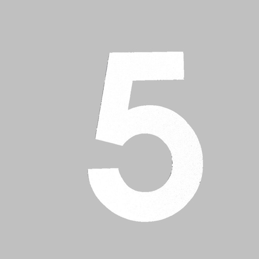 [FUJI-80-WIT-5] FUJI HUISNUMMER & -LETTER (80, Wit, 5)