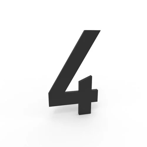 [4-Z] ALBO HUISNUMMER & -LETTER (Noir, 4)