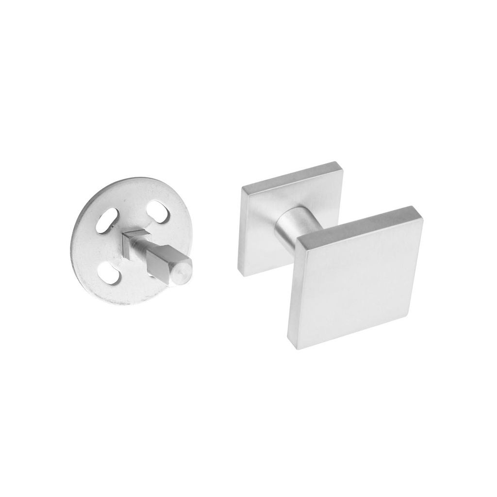 [0035.393049] INTERSTEEL VIERKANT VOORDEURKNOP ⧄ 64 (brushed stainless steel)