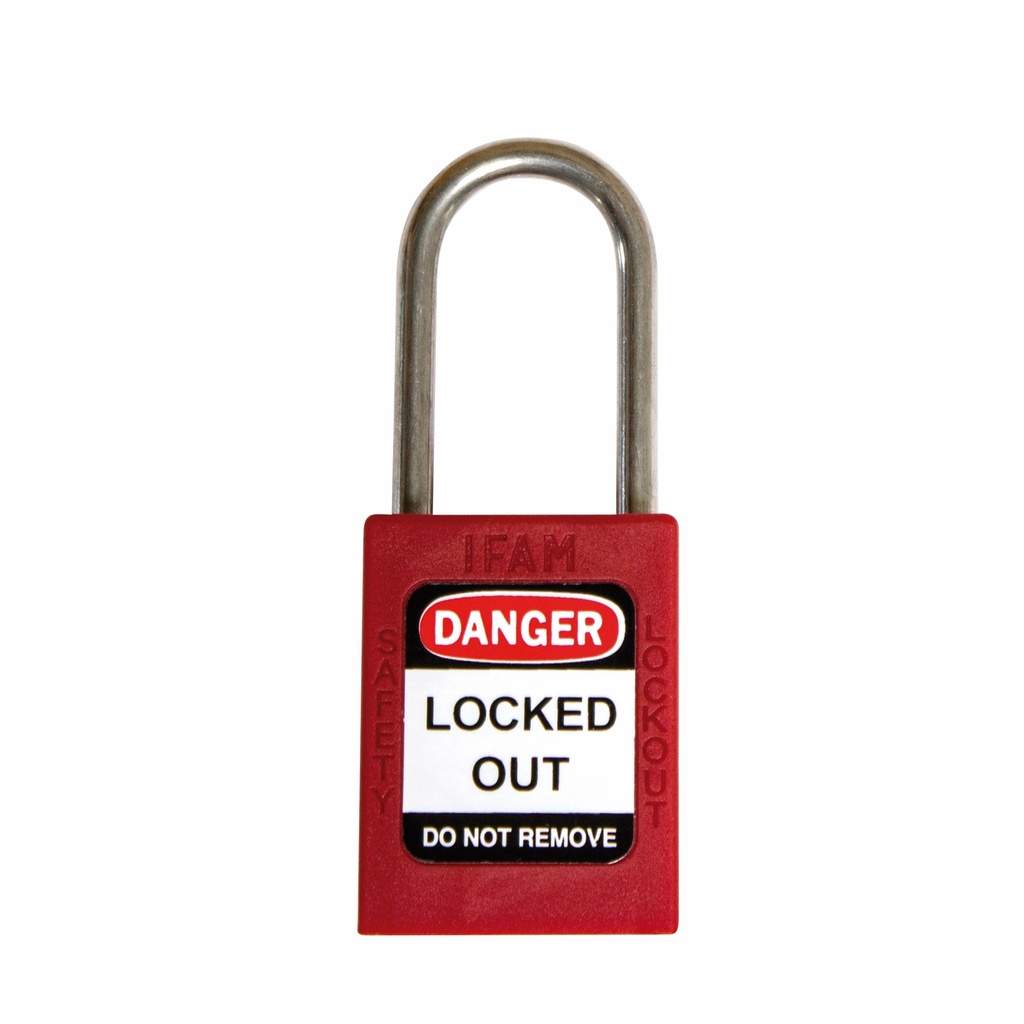 [044714] IFAM LOTO SF40 ID STAINLESS STEEL SHACKLE THIN (Red)