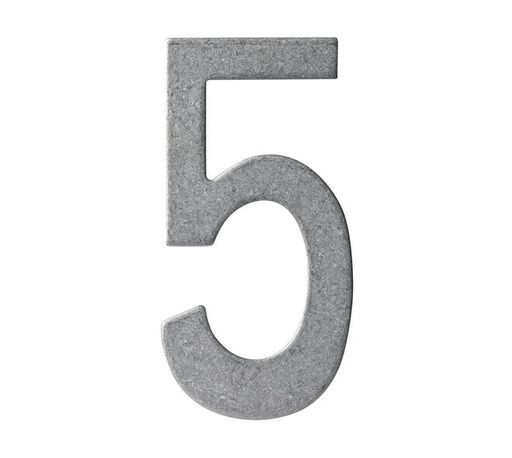 [0034.402045] INTERSTEEL NUMÉRO DE MAISON (Roestvrij staal / Inox getrommeld, 5)