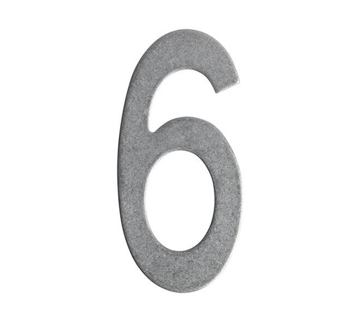 [0034.402046] INTERSTEEL NUMÉRO DE MAISON (Roestvrij staal / Inox getrommeld, 6)