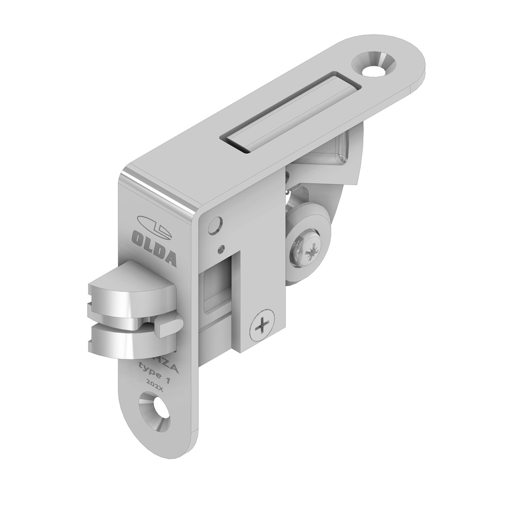 [0810.026.1000] OLDA 26 AUTOMATIC CORNER FLUSHBOLT (Galvanised, Type 1 (see image))