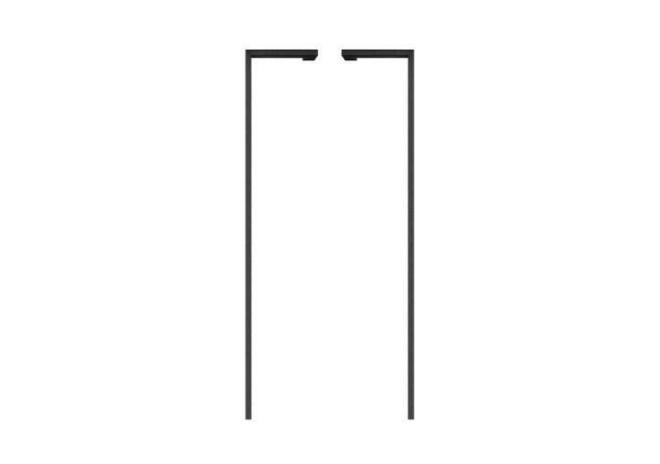 [411265.LI] ALUMINIUM DOOR HANDLE MODEL DK 05 ⧄ 20/40 - pair (Left-handed)
