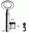 [557/01] LITTO 557 BAARDSLEUTEL OP NUMMER (1)