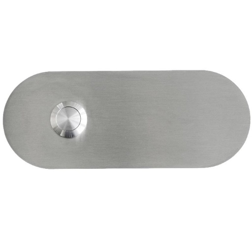 [DK4120-INOX] MAX KNOBLOCH DURBY POLY SNOW OVAL DOORBELL (Stainless steel / Inox)