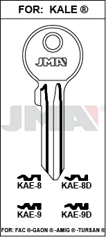 JMA BRUTE SLEUTEL PROFIEL KAE-9