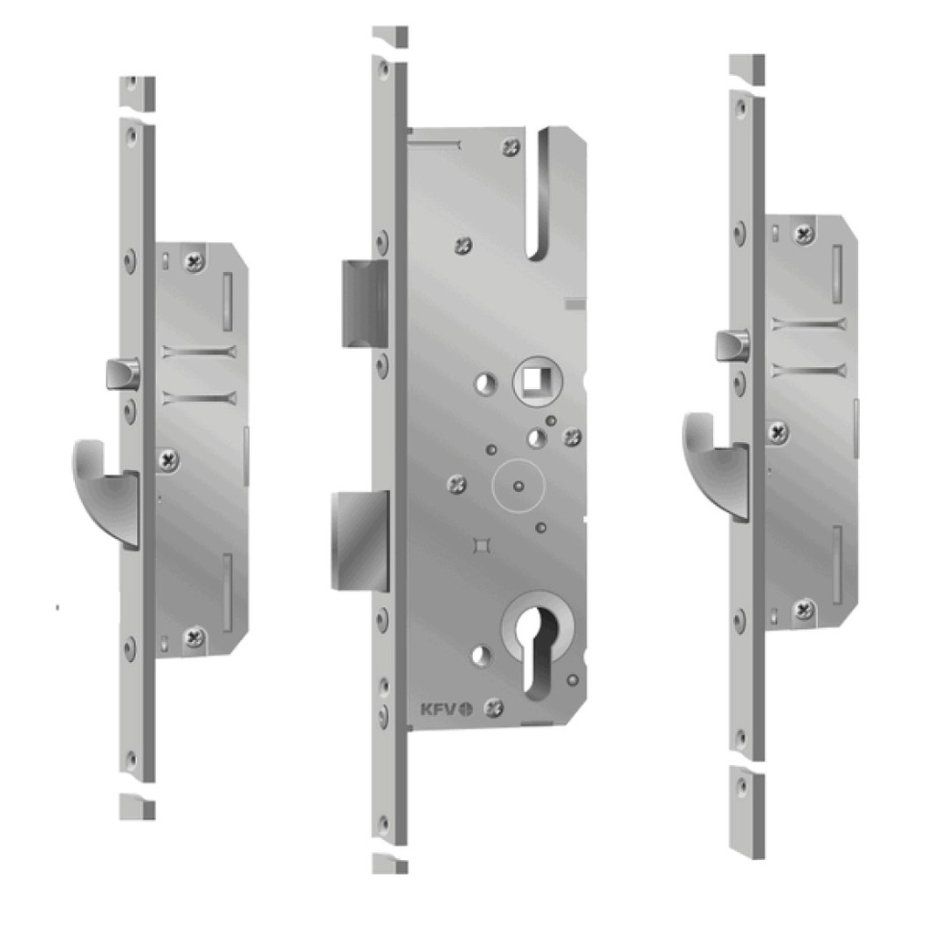 [3457480] KFV REEKS AS/BS 2600 MEERPUNTSLOT MET HAAK-PIN COMBINATIE (25, Flat 16, Galvanised, Day & night lock, B001)