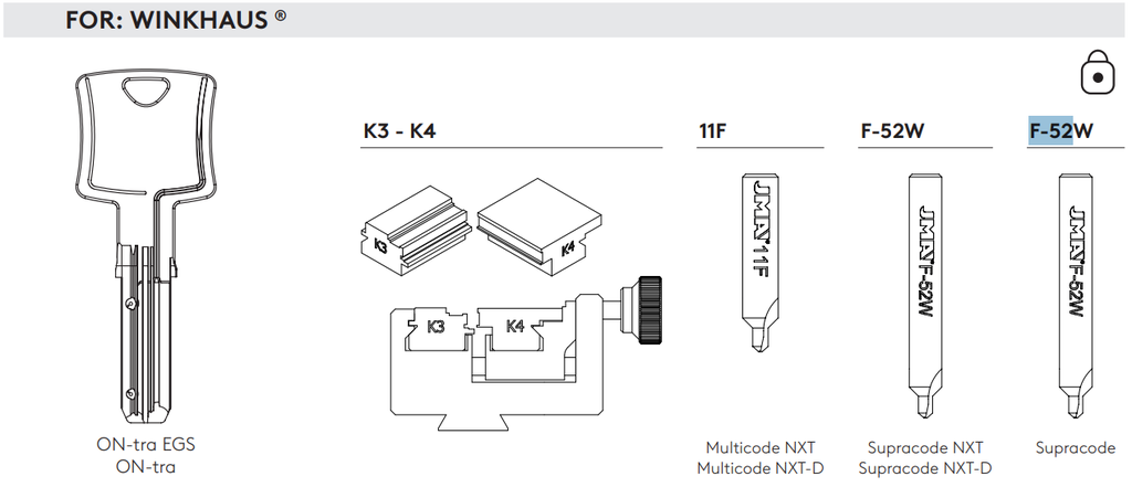 JMA F-52W FREES VOOR SLEUTELMACHINES