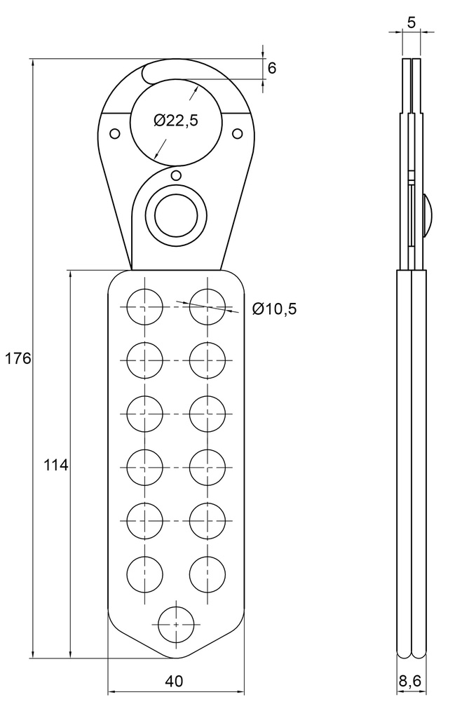 IFAM BRANDWERENDE MULTI LOCKOUT HANGSLOTKLEM VOOR 13 HANGSLOTEN