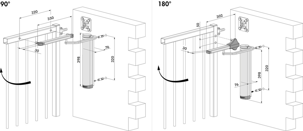 LOCINOX POORTSLUITER VERTICLOSE-2-WALL