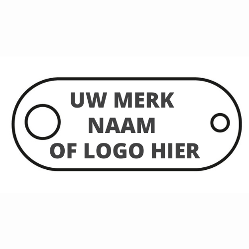 SLEUTELLABEL IN KUNSTSTOF MET RING EN NAAMSTEMPEL - 2500 stuks