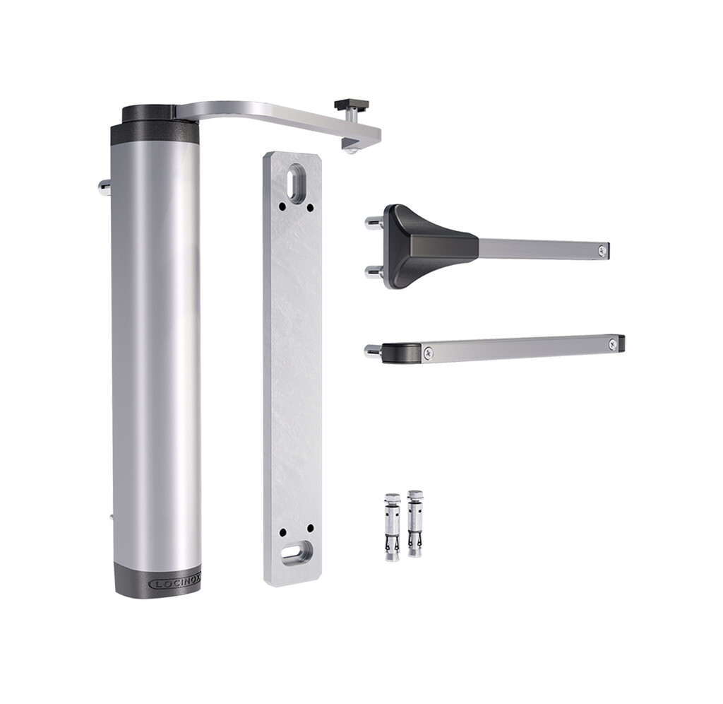 [P00009356-SILV] LOCINOX VERTICLOSE-2 WALL POWERFUL AND ALL-ROUND HYDRAULIC GATE CLOSER FOR WALL MOUNTING