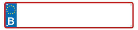 [10/1] BLANK NUMBER PLATE STANDARD FOR PRESSING - OFFICIAL BELGIUM (CEE (car), No)