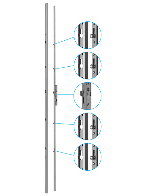 SOBINCO PENTA-LOCK 6774 MET HAAK EN 4 ROLNOKKEN