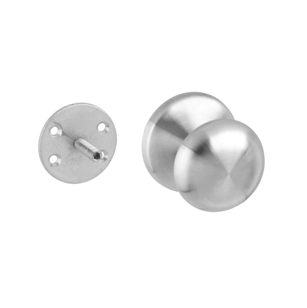 [0035.393030] INTERSTEEL PADDENSTOEL VOORDEURKNOP (brushed stainless steel)