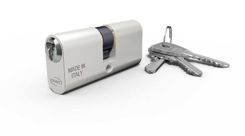 [140/03 L] OMEC SERIE 140 ALUMINIUM SMALLE OVALE CILINDER (Keyed different (KD), 27/27)