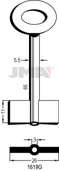 JMA BRUTE SLEUTEL PROFIEL 1619G