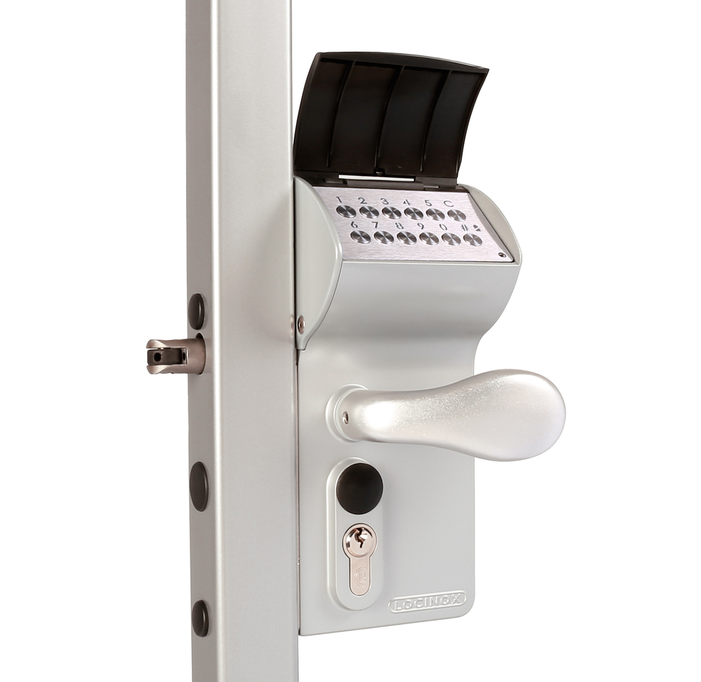 [P00015560-SILV] LOCINOX LOKQY2 VALENTINO - SERRURE A CODE EN APPLIQUE ALIMENTÉE PAR BATTERIE (Carré, 30 à 50, Argent)
