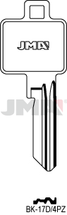 JMA BRUTE SLEUTEL PROFIEL BK-17D/4PZ