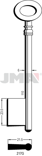 JMA BRUTE SLEUTEL PROFIEL 217G