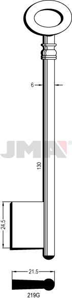 JMA BRUTE SLEUTEL PROFIEL 219G