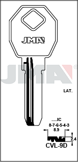 JMA BRUTE SLEUTEL PROFIEL CVL-9D