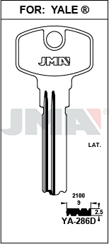 [YA-286D] JMA BRUTE SLEUTEL PROFIEL YA-286D