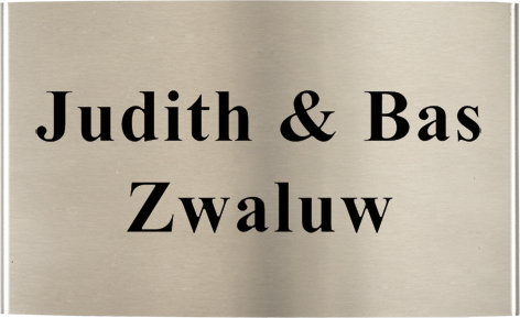 PERSONALISED NAME PLATE IN STAINLESS STEEL