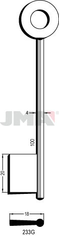 [233G] JMA BRUTE SLEUTEL PROFIEL 233G