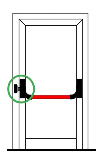 [8814-37] FAPIM 8814 OLTRE: PANIC LOCK SET SINGLE DOOR 1-POINT